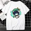 Nuovo Gioco Genshin Impact T-Shirt Donna Unisex Kawaii Top Classici Giochi Personaggio Stampa Grafica Top Harajuku Cartone Animato Streetwear Maglietta