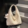 Ladies Casual Korean Style Underarm Bag Single Shoulder Commuter Travel Bag Fabric Leisure Handbag for Women