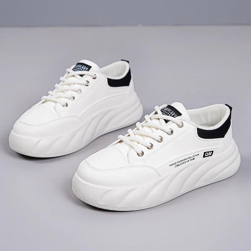 Selling New Fashionable and Versatile Casual for Women Wear-resistant Board Shoes Lightweight Soft Soled White Shoes
