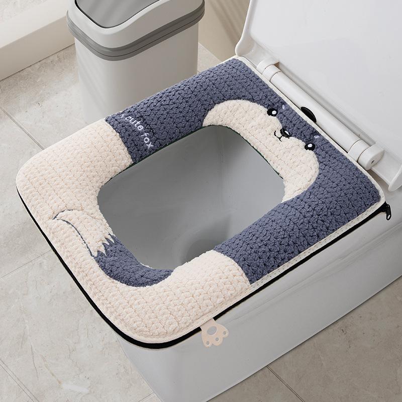 

Thickened toilet seat cushion Household toilet cover Universal toilet seat cushion for all seasons Washable