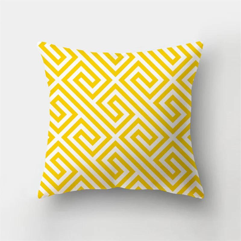45x45cm Fashion Yellow Pillowcase Cartoon Sun Duck Animal Flower Plant Cushion Cover Sofa   Home Decoration