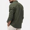 Men's Multi-Pocket Casual Long Sleeve Shirt for Men