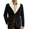 Men's Color Corduroy Warm Pocket Suit Jacket Cardigan Men's Casual Suit