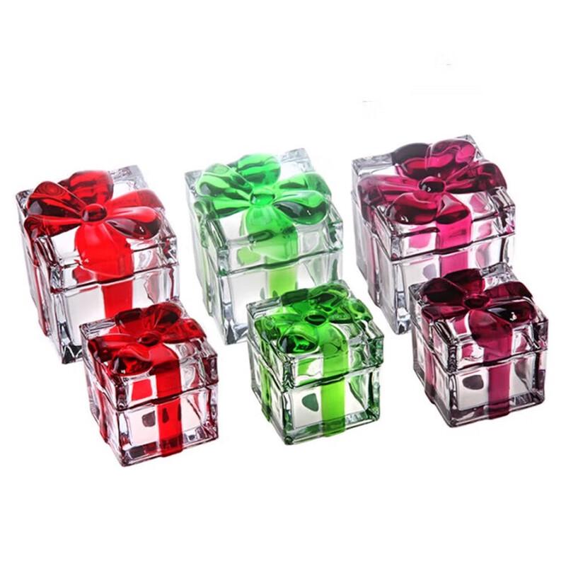 Fleventz Retro Crystal Glass Bow-Knot Candy Jar with Lid