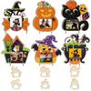 Pumpkin Diy Photo Frame DIY Frame, Wooden Halloween Picture for Kids Crafts, Creative Collage Unfinished Hollow Decor Party Tabletop Display