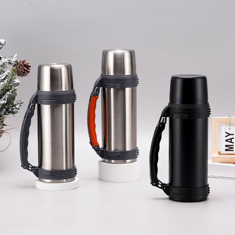 Premium 1.2L Stainless Steel Vacuum Flask, Large-Capacity Insulated Water Bottle with Handle for Travel & Outdoor Adventures