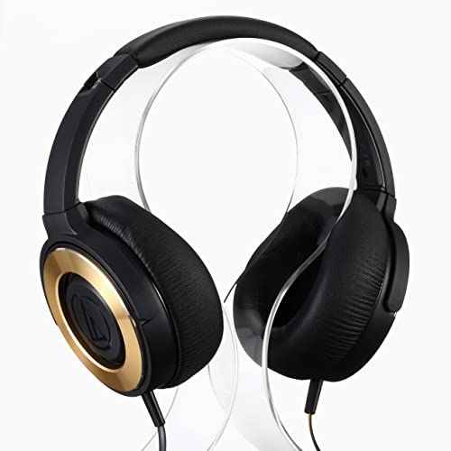 Audio-Technica ATH-WS550 Portable Headphones Deep Bass Black Gold