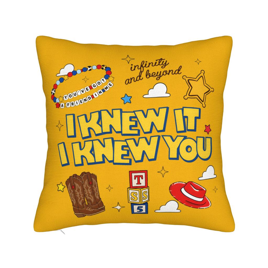 I Knew It I Knew You Western Bestie Square Pillow Case TS Cushion Covers Zippered Decor Throw Pillow Case Cover for Home