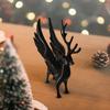 Winged Christmas Winter Deer Decor With Decorative Ornaments