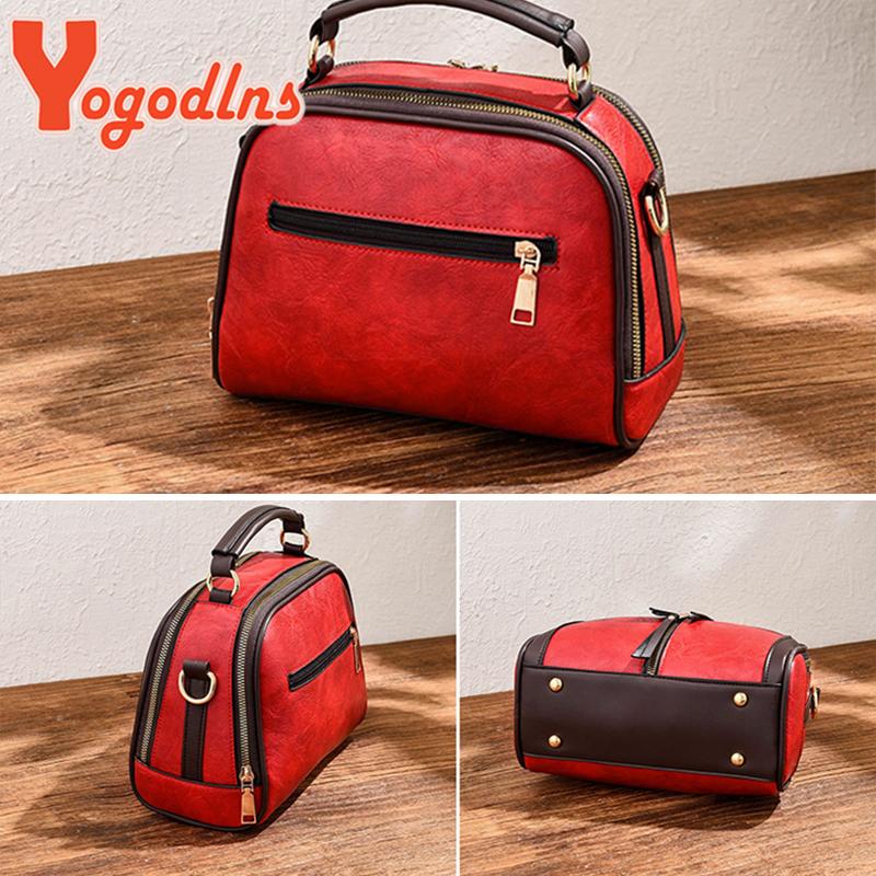Yogodlns Crossbody Bags For Women PU Leather Ladies Fashion Solid Color Bag Female Designer Shoulder Bag