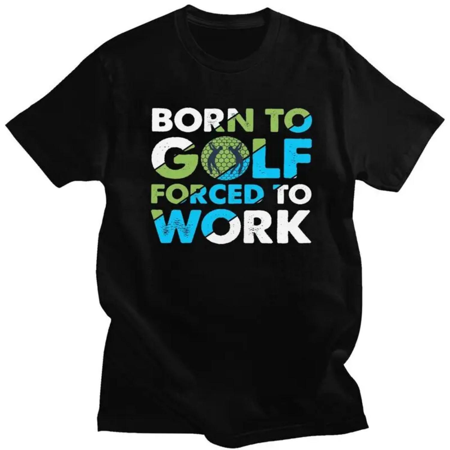 

Мужская футболка с коротким рукавом Custom Cool Born To Golf Forced To Work, 100% хлопок, модная футболка S разноцветный