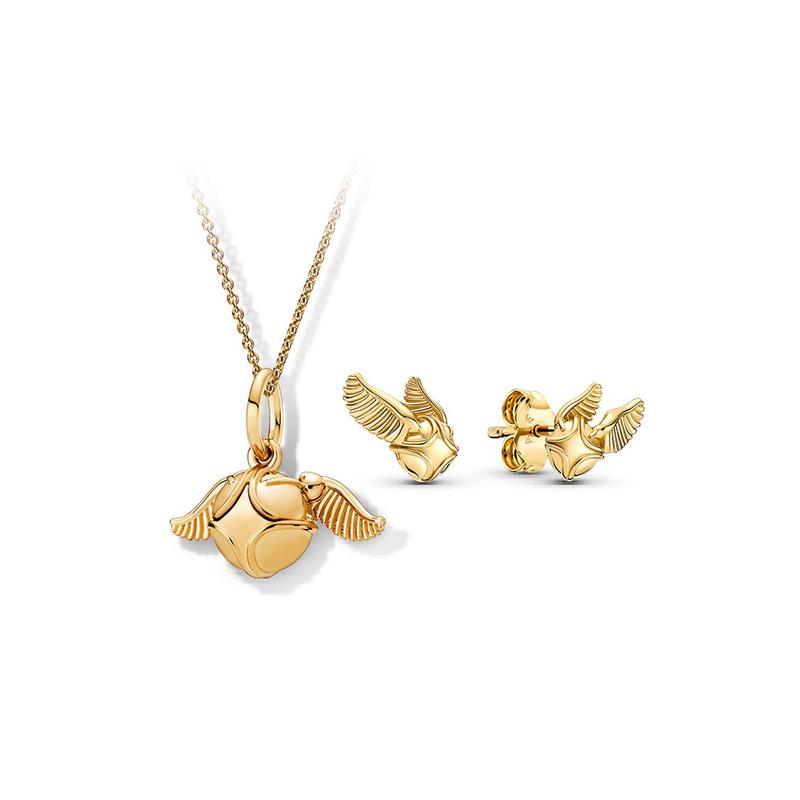 Pandora Shine Golden Snitch 18K Gold 925 Silver Copper Silver Alloy Necklace Women's Gold ZT2193