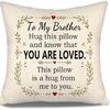 Daughter Hug This Pillow and Know That You Are Loved This Pillow Is A Hug from Me To You Throw Pillow Covers for Daughter from Mom Dad Birthday Gift