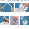 Balloon Arch Kit Free Bending Shape Half Arch Balloon Stand with Base Balloon Column Kit for Wedding Birthday Party Decorations