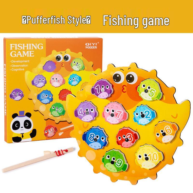

Wooden Magnetic Fishing Game: Develops Hand-Eye Coordination and Focus for Children