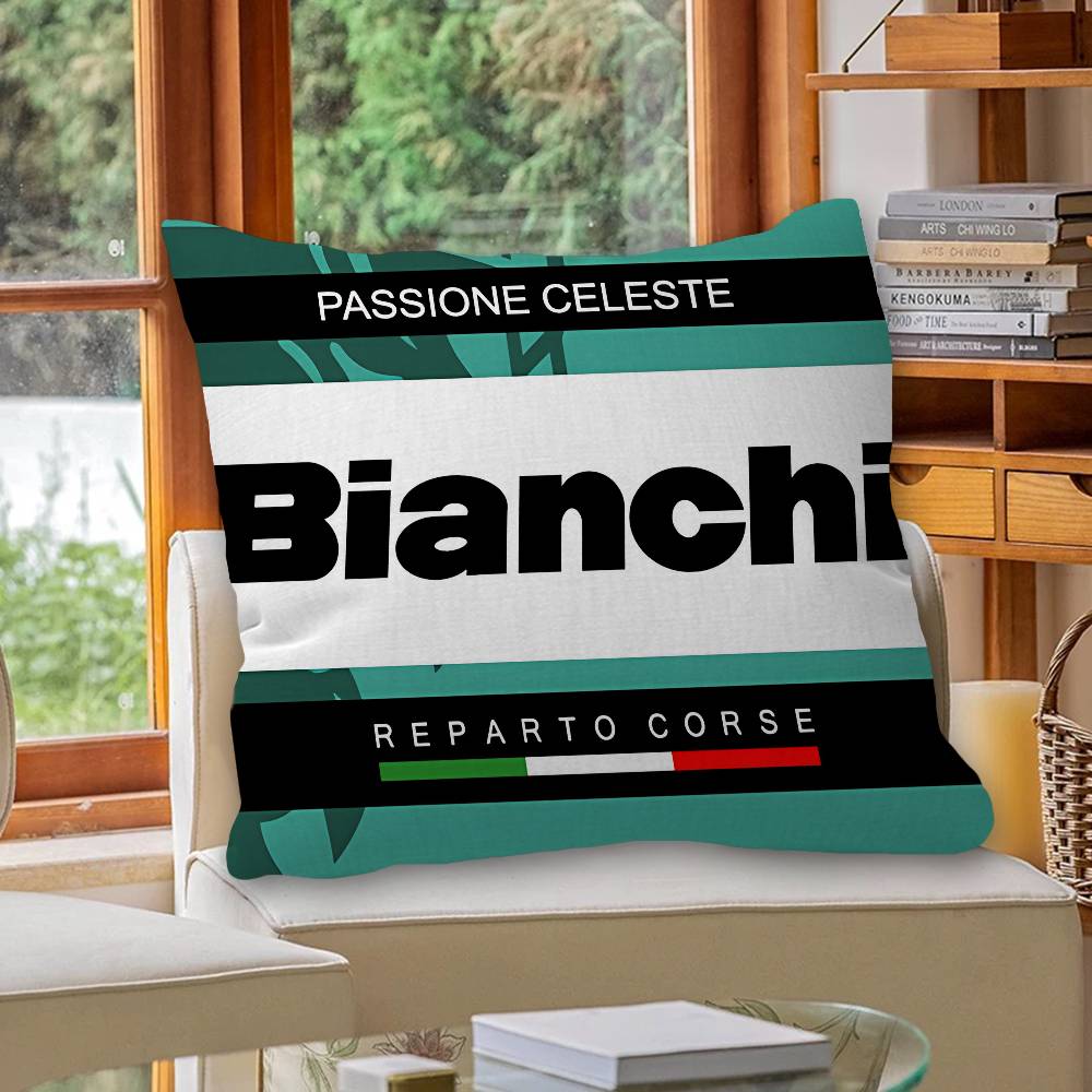 BBianchiS Bike Logo Cushion Cover Pillowcase Upholstery Sofa Throw Pillow Home Decor Pillowcas