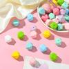 DanLingJewelry 50Pcs 17mm Hexagon Silicone Beads Large Colorful Polygonal Hexagonal Silicone Rubber Loose Beads for Pen Lanyard DIY Jewelry Making