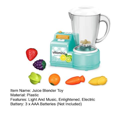 1 Set Puppenhaus Musik Saftmixer Licht und Unterhaltung Sicheres elektrisches Spielzeug Saftmixer mit Sechs