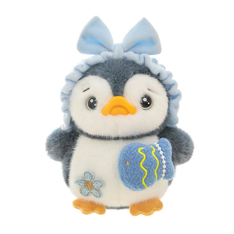 Cute Bee Penguin Small Pendant Doll Plush Toys Schoolbag Pendant Keychain Aquarium Gift
