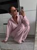 Women's Fall Winter Lazy Style Cardigan Sweater Set Cozy Knit Top and Pants 2 Piece Outfit