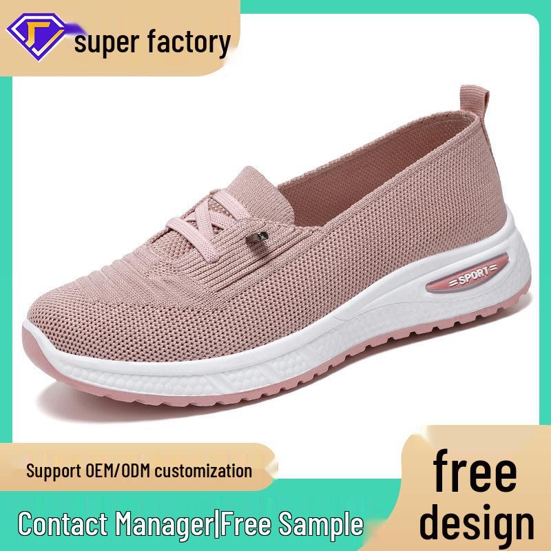 Jinshiyuan Women's Soft Casual Breathable Fly-Knit Shoes