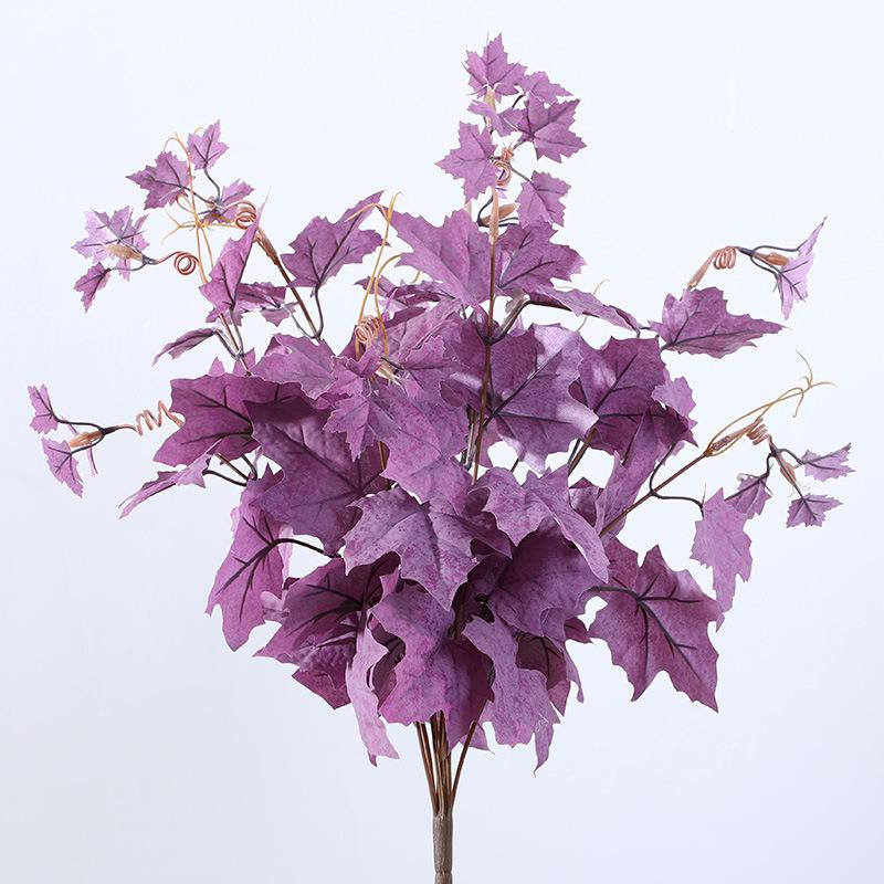 Simulation Leaves Wedding Decoration Bundle Maple Leaf Wedding Simulation Flowers Suspended Ceiling Road Flower Simulation Plants
