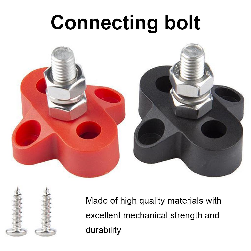 Pack of 2 Terminal Blocks with Screws Battery Connection Bolts Connector