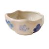 Creative hand pinched irregular ceramic bowl ins style girl heart lovely dessert yogurt bowl breakfast oatmeal bird's nest bowl