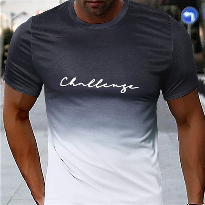 Summer Men's T-shirt Fashion O-neck Short sleeved T-shirt