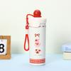 Water Bottle Float Thermos Cup Stainless Steel Straw Cup Cartoon Water Cup with Rope Coffee Cup