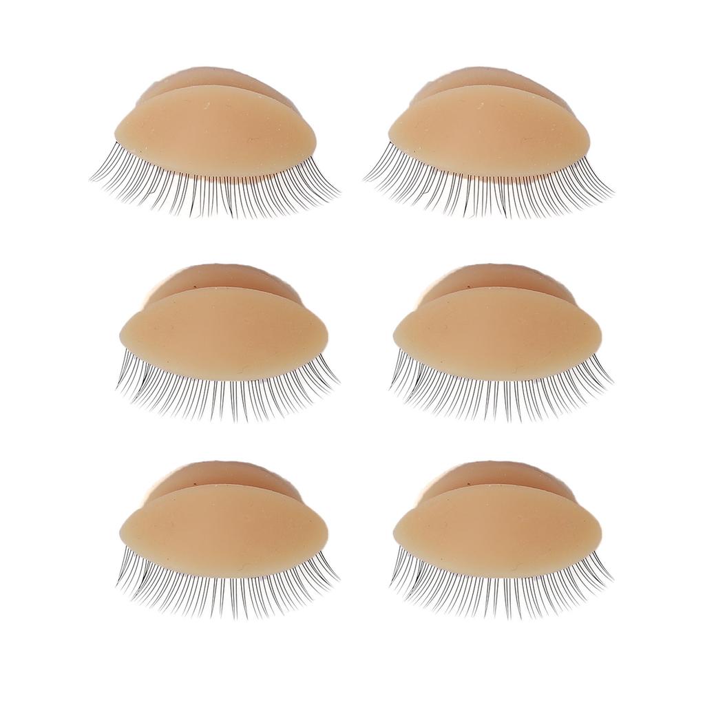 3 Pairs Replacement Eyelids for Mannequin Head Eyelash Extension Practice Removable Eyelids with