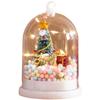 Battery Operated Christmas Tree Night Light with Snow Scene for Kids Desktop Use Providing Cozy Lighting for Holiday Decoration