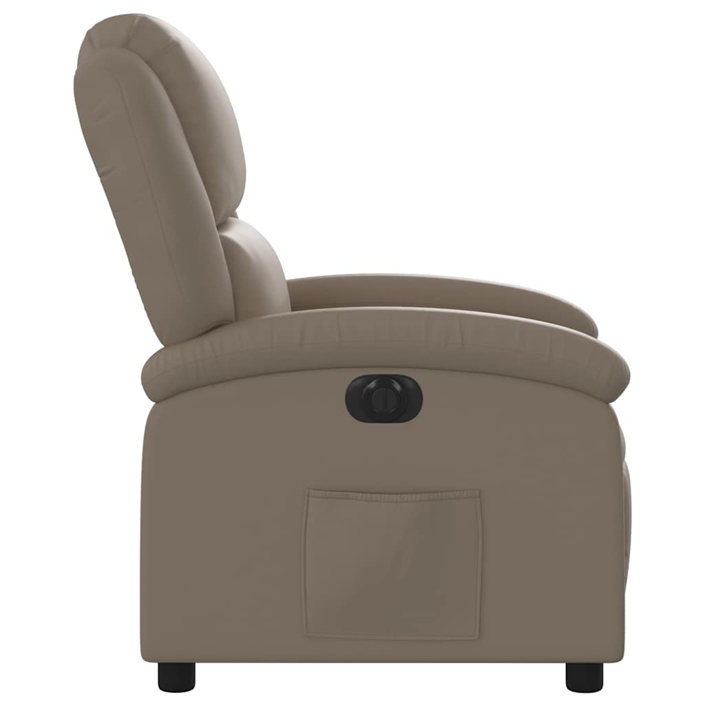 Electric Recliner Chair Cappuccino Faux Leather