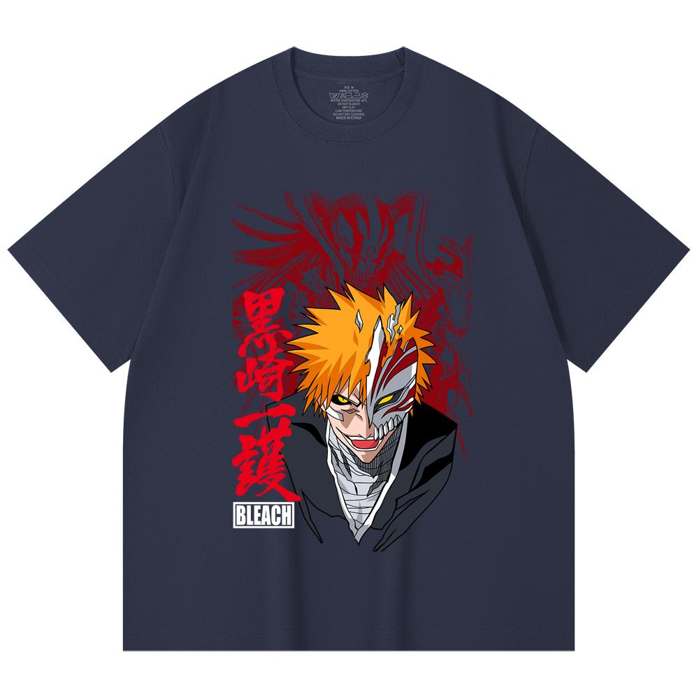 230 Gsm 100% Cotton Bleach V1 Ichigo Print Unisex Heavy Cotton T Shirt