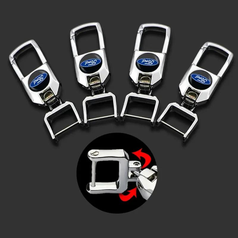 Car Sticker 2026 Ford Creative Metal Car Keyring Men's Key Chain Holder For Ford 2 3 Mondeo Mk3 F150 Ranger Fusion Mustang Fiest
