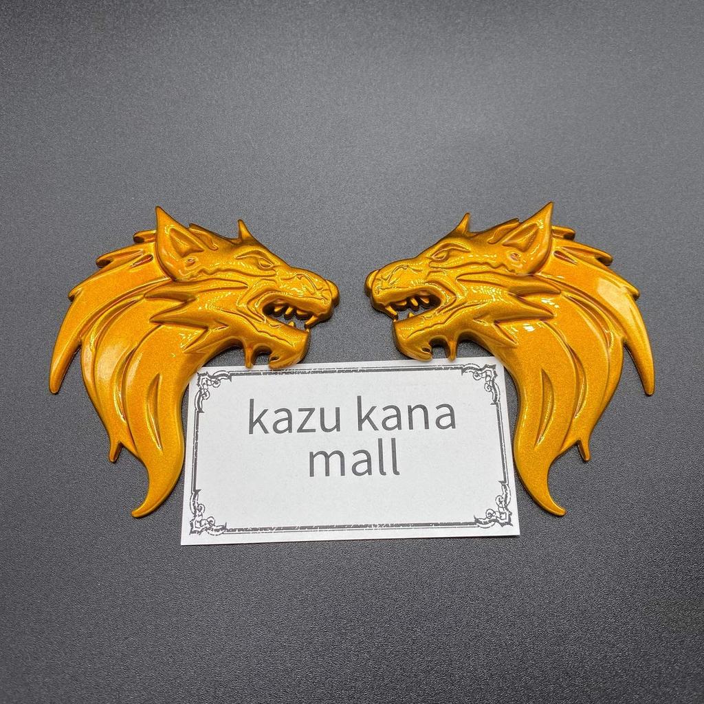 3D 3D Emblem Sticker Wolf Wolf Car Metal Double-Sided Tape