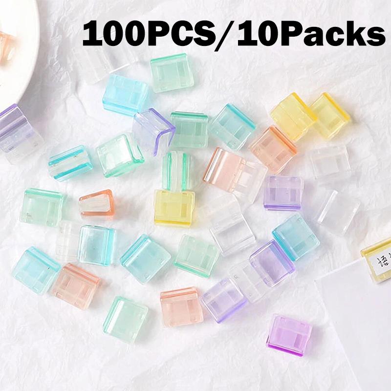 10-200PCS Creative Push Clip File Organizer Test Paper Storage Classification Folder Binder Clip for Documents Books Office