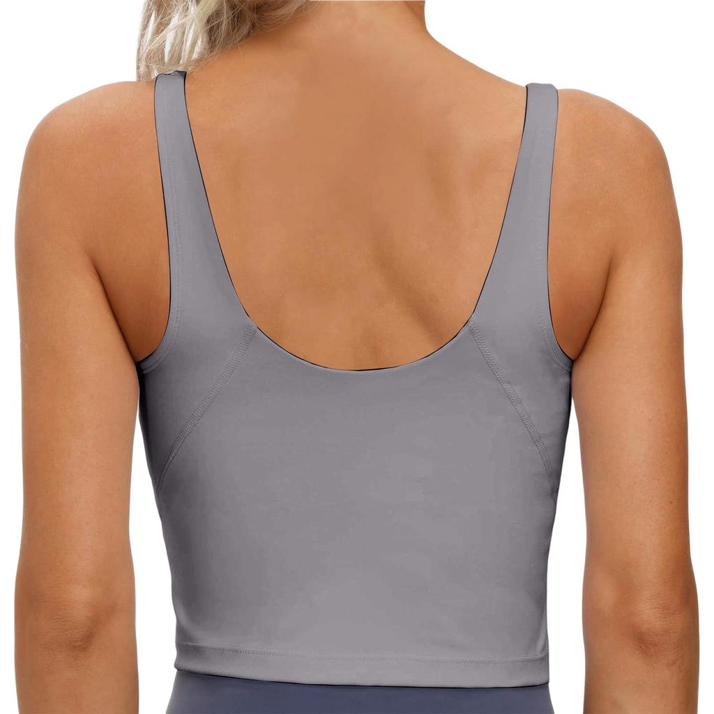 Women's Sports Bra Vest Without Steel Ring, Chest Cushion, Wide Shoulder Strap, Running Top