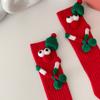 Children Christmas Party Decors Socks Creative Festival Cartoon Big Eyes Magnetic Hand Middle Tube Socks Hosiery Gift