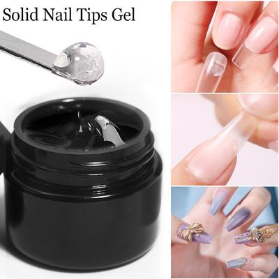 Solid Nail Tip Gel For Quickly Extension Nail Transparent Soak Off UV LED Nail Art Gel Varnish Function Gel Stick Fake Nails
