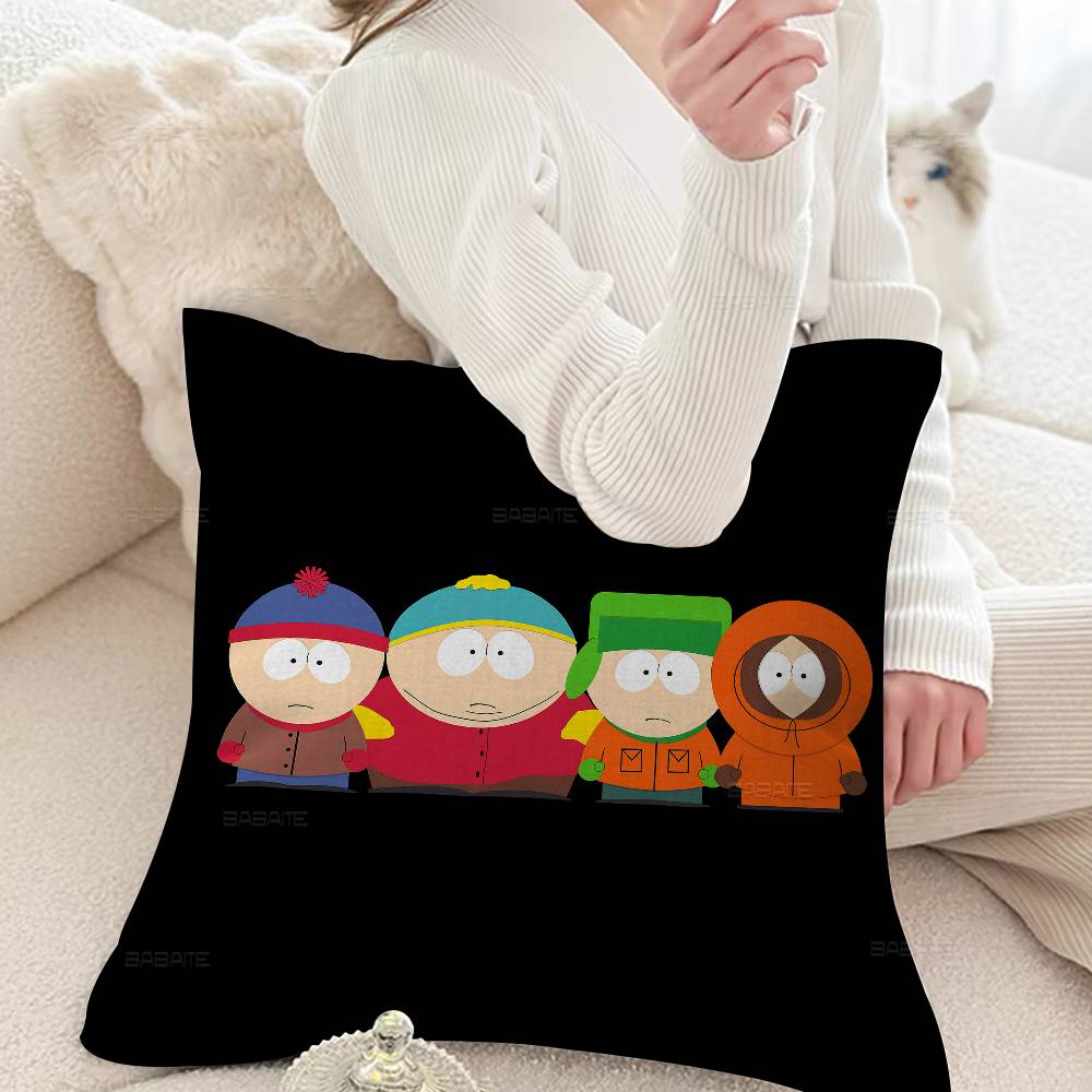 Cartoon S-South Cute P-Park Cushion Cover Pillowcase Upholstery Sofa Throw Pillow Home Decor Pillowcas
