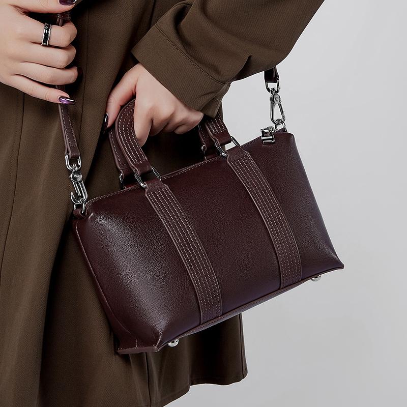 Vintage Echte Leder Kissen Kleine Schulter Umhängetaschen für Frauen Trend Designer Tragetaschen Damen Handtaschen