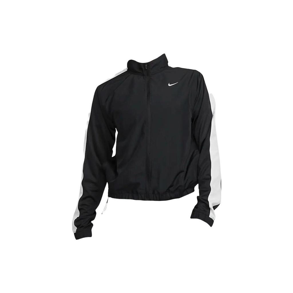 Nike Striped Logo Casual Sport Jacket Women Outerwear Black DX1038-010