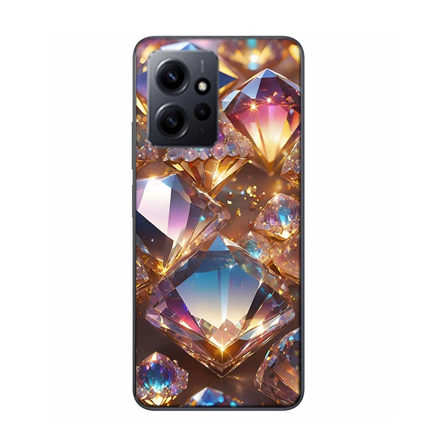 Shining and Dazzling Diamond Gemstones Phone Case For Redmi 12 13C 12C 15C 9 10 10C Note 13 Pro Plus 14 15 Pro 9T 9C 9A TPU Soft