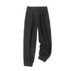 Casual Half Elastic High Waist Zipper Drawstring Cargo Pants
