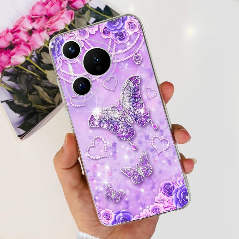 Für Huawei Pura 70 Hülle Niedliche Cartoon Bemalte Abdeckung Klare Silikon Handyhülle Für Huawei Pura 70 Pro Plus Pura70 Pro + Weiche Hülle