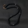 Festive Gifts Matte Onyx Lava Rock Beaded Bracelet With Copper Spacers Minimalist Fashion Jewelry For Men Women Daily Wear Simple Versatile Accessory