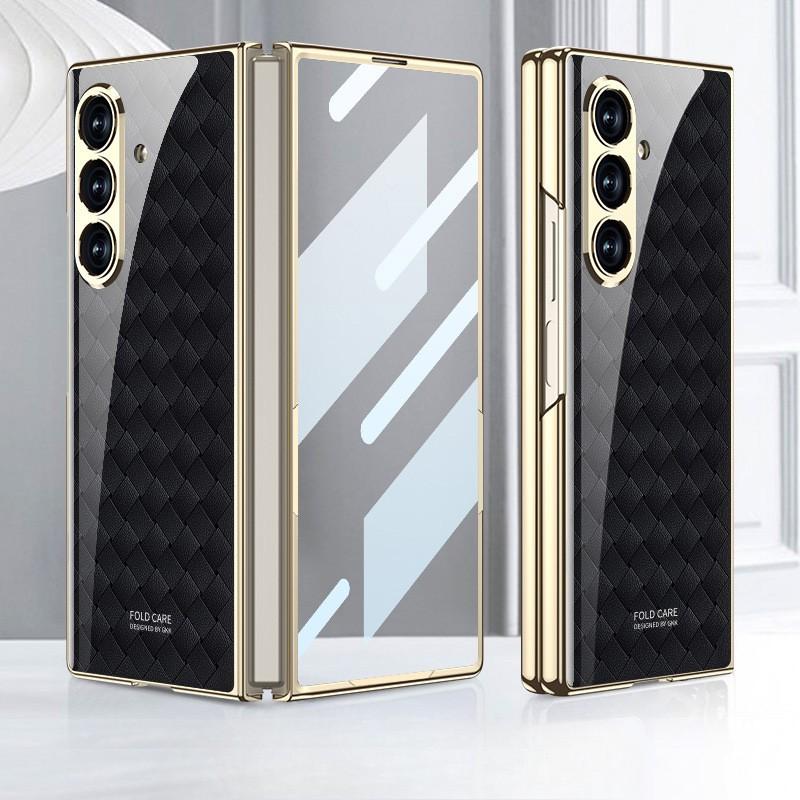 Für Samsung Z Fold 7 Handy Galvanisiertes Voll Schachbrettmuster Handyhülle