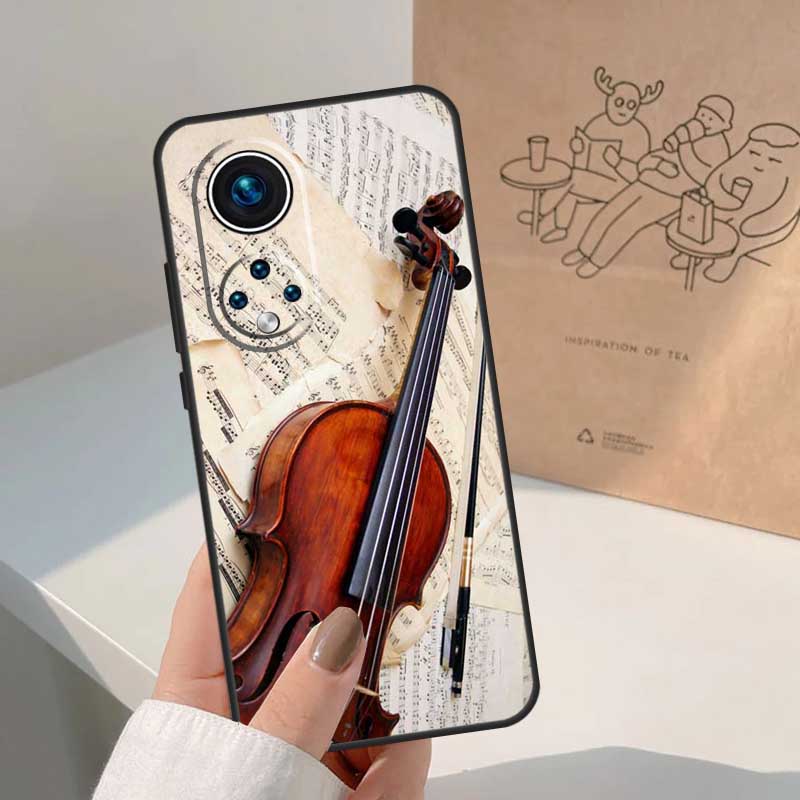 Elegant Violins Bow Sheet Music For Honor Magic 7 Lite 5 6 8 Pro Case For Honor 400 200 90 70 50 X8c X8b X9a X9b X9c X9d Win