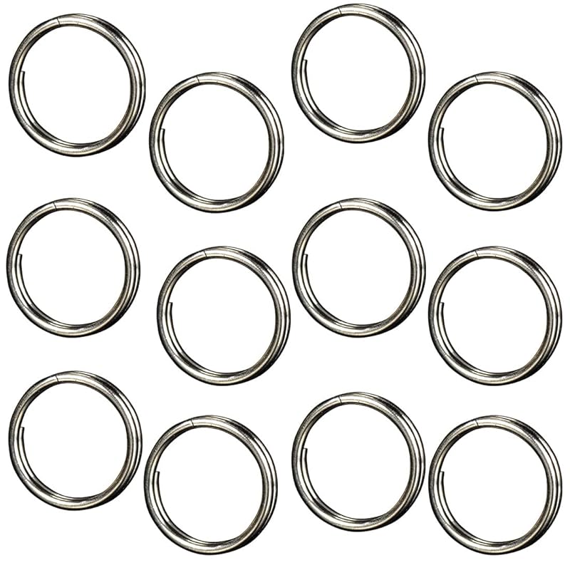 

[GEJ-Tech] Made of titanium small double ring Round press lightweight key ring (Set of 12 titanium primary color 12mm)